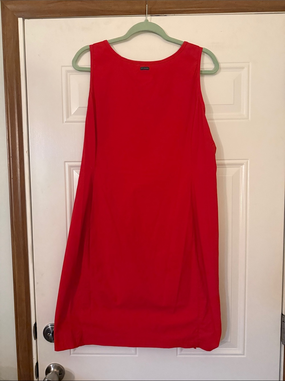 Sleeveless Athletic V-Neck Red Dress - Picture 2 of 3